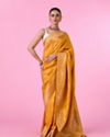 Radiant Mustard Yellow Banarasi Saree